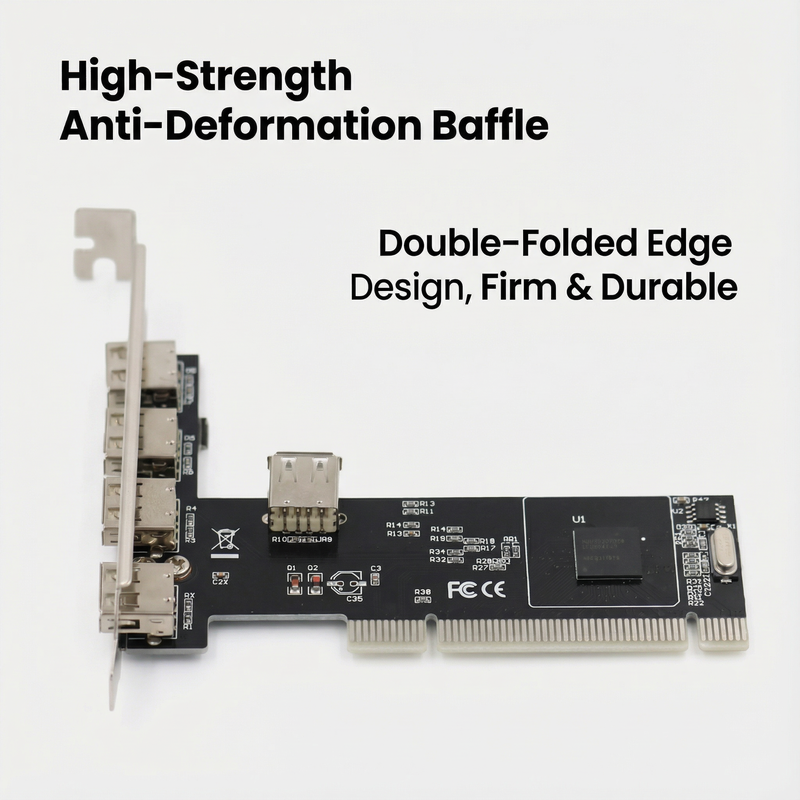 PCI to USB 2.0 Expansion Card – 5-Port Adapter with NEC Chipset