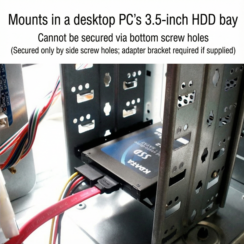 2.5” to 3.5” Metal Drive Mounting Bracket