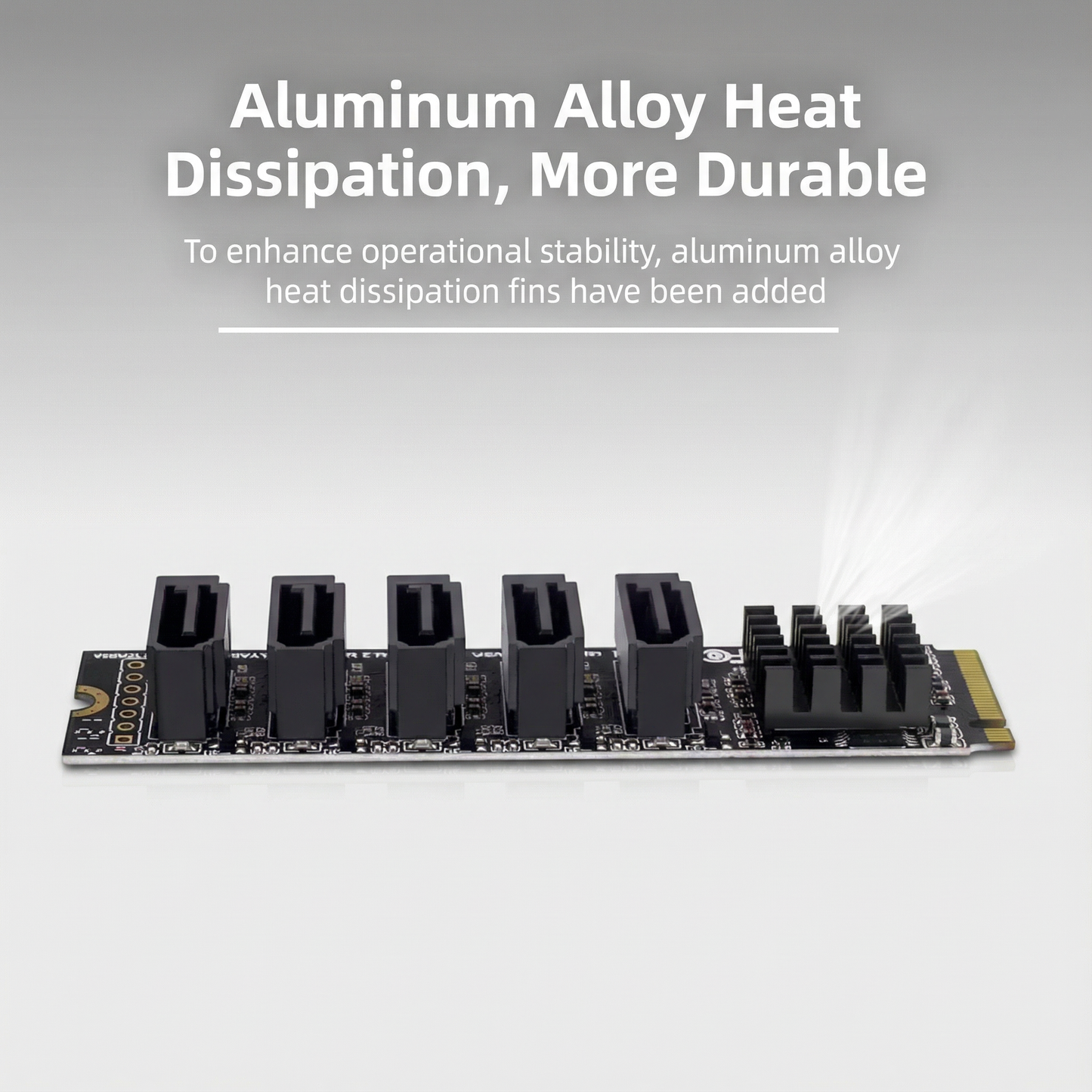 M.2 NVMe to 5-Port SATA Adapter – M-Key Expansion Card for NAS & PC