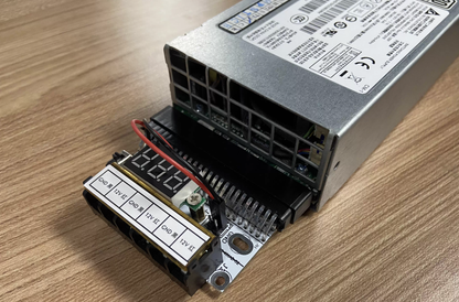 CRPS Server PSU to 12V DC Power Breakout Board with Digital Voltmeter