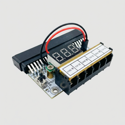 CRPS Server PSU to 12V DC Power Breakout Board with Digital Voltmeter
