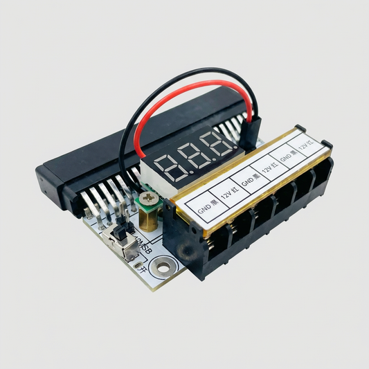 CRPS Server PSU to 12V DC Power Breakout Board with Digital Voltmeter