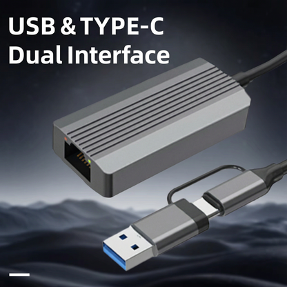 2.5GbE USB Ethernet Adapter USB-A & USB-C · Plug & Play · For NAS & Homelab