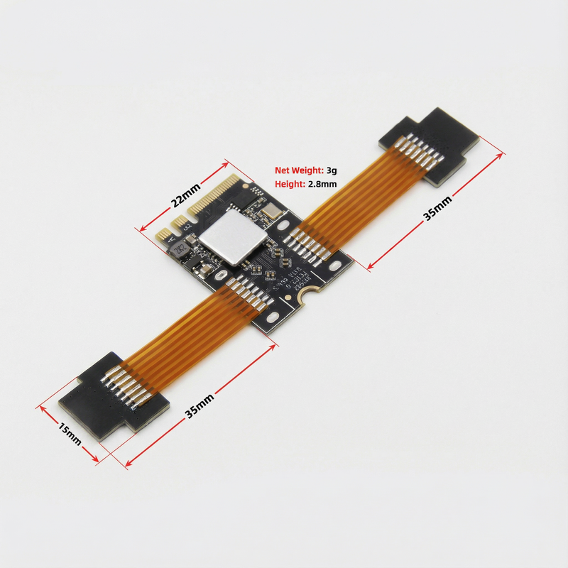 M.2 WiFi Slot to Dual SATA Expansion Card Slim Design · JMB582 · For NAS & Compact Builds