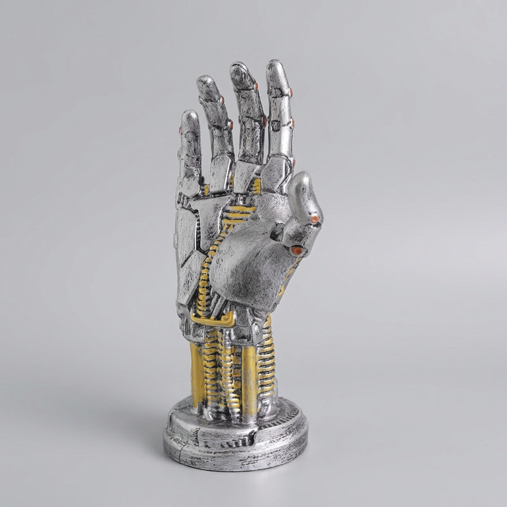 Cyberpunk Mechanical Hand Controller Stand – Gaming Desk Holder for PS5 & Xbox