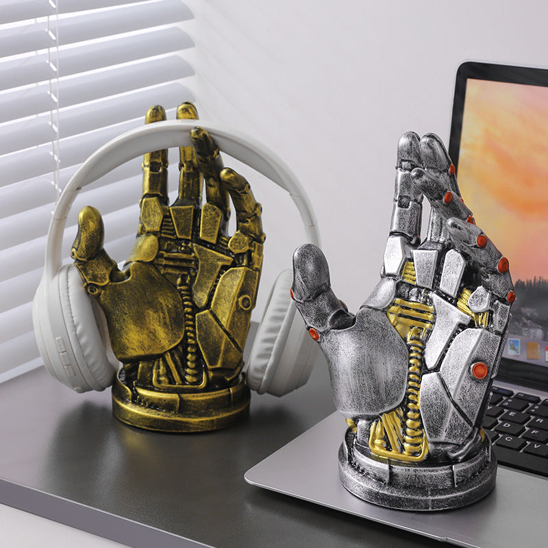 Cyberpunk Mechanical Hand Controller Stand – Gaming Desk Holder for PS5 & Xbox