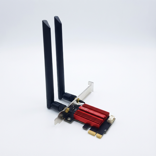 Intel AX210 Pro WiFi 6E PCIe Card – Tri-Band 5374Mbps with 8dBi Antennas & Bluetooth 5.3