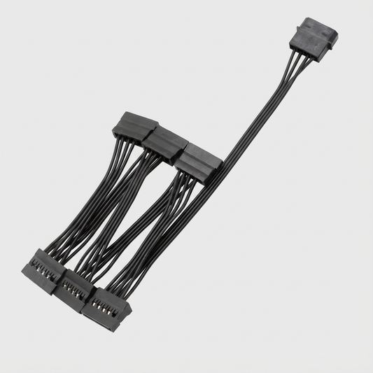 IDE (4-Pin Molex) to 5x SATA Power Splitter Cable