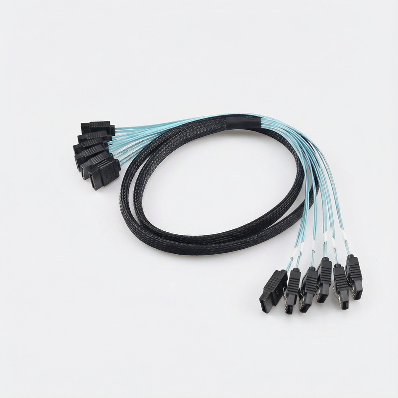 Multi-Port SATA Data Cable for NAS · 4-Port / 6-Port