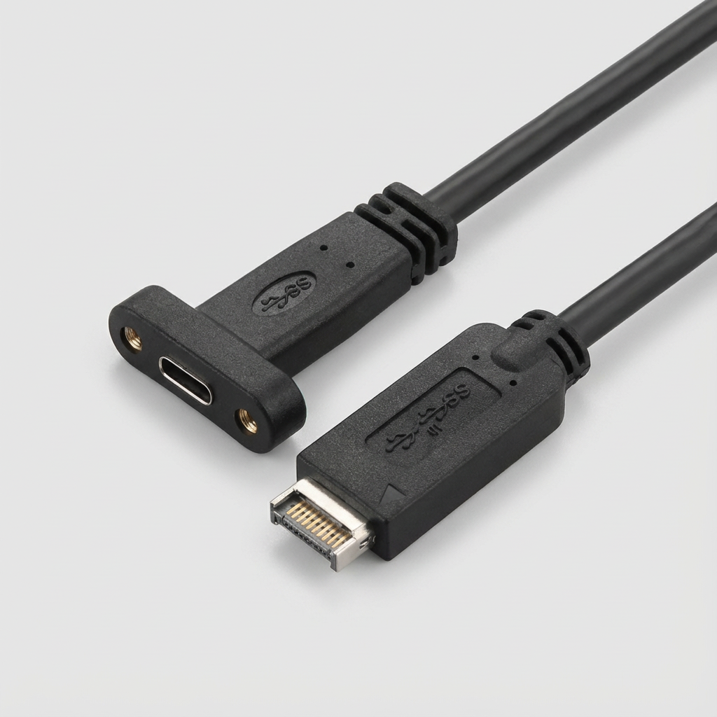 USB 3.2 Gen 2 Type-E to Type-C Extension Cable (10/20Gbps)
