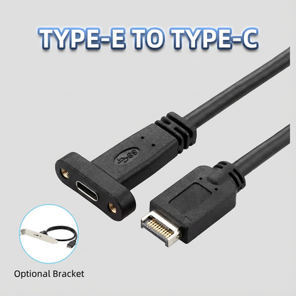 USB 3.2 Gen 2 Type-E to Type-C Extension Cable (10/20Gbps)