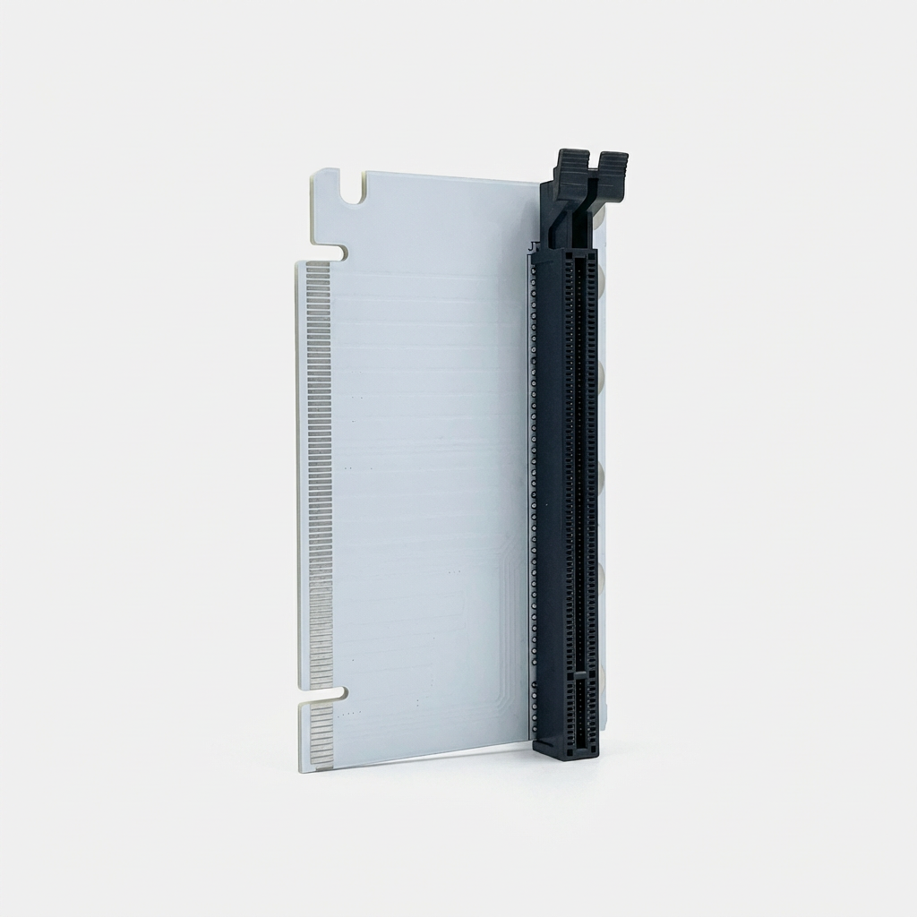 PCI-E 4.0 x16 90-Degree Left Angle Riser Card - For GPU Vertical Mount & Clean Cable Management