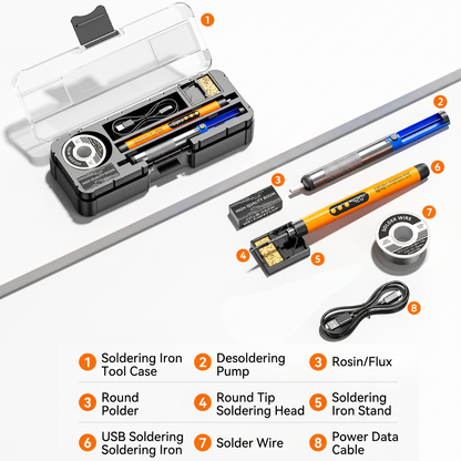 USB Soldering Iron Kit – Portable Electric Welding Pen with LCD Display