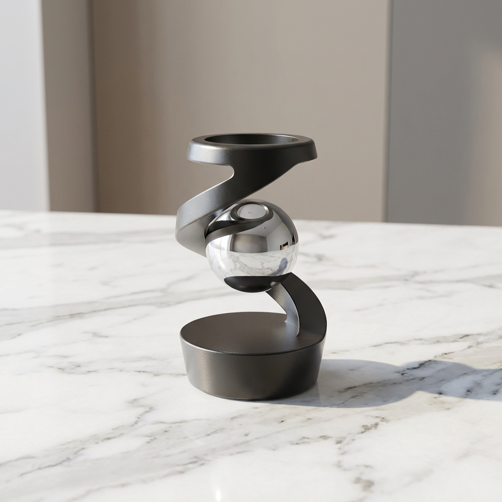 Floating Gyroscope Desk Toy – Ultra Quiet Metal Fidget Spinner for Focus & Stress Relief