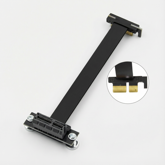 PCIe x1 Right Angle Extension Cable – Magnetic, PCIe 4.0 & 3.0 Compatible
