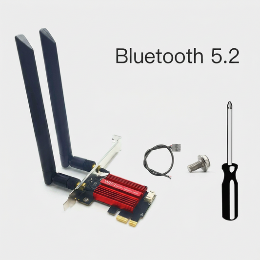 WiFi 6 PCIe Adapter Card with Bluetooth 5.2 – 1800Mbps Dual Band Wireless Network Card for Desktop PC